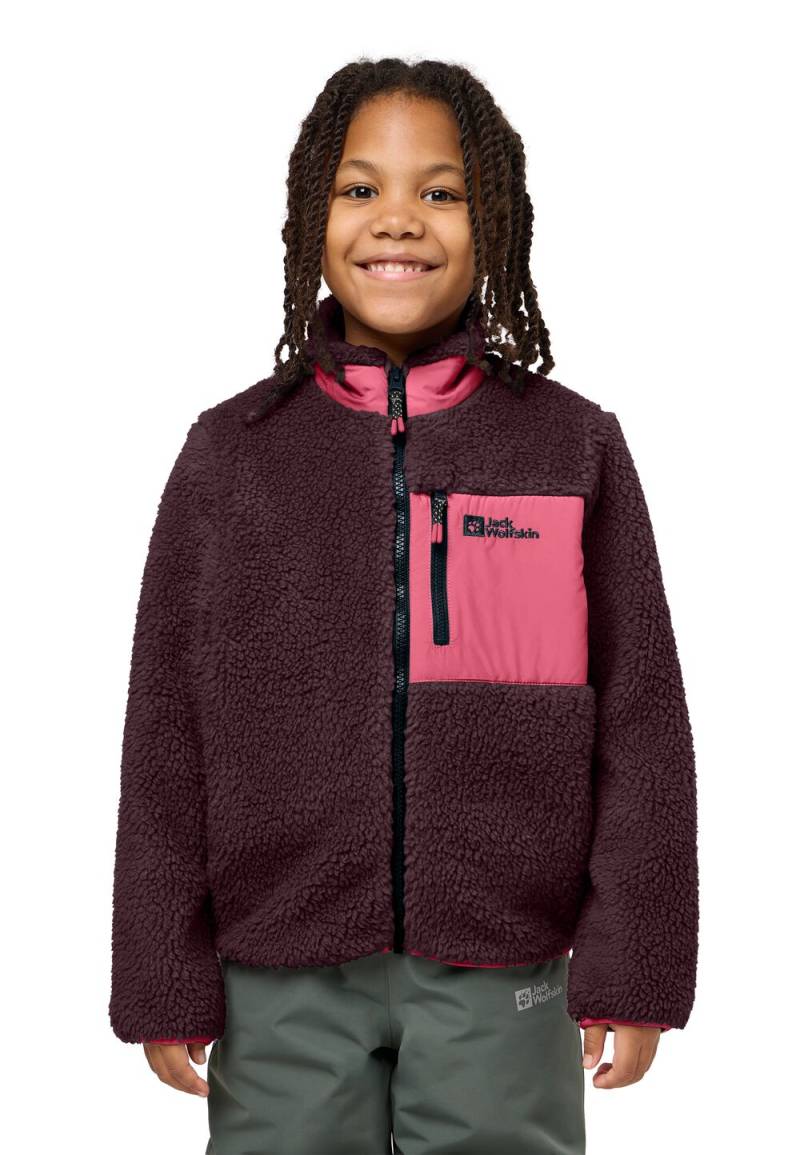 Jack Wolfskin Fleecejacke Kinder Ice Curl Jacket Kids 104 boysenberry/pink boysenberry/pink von Jack Wolfskin