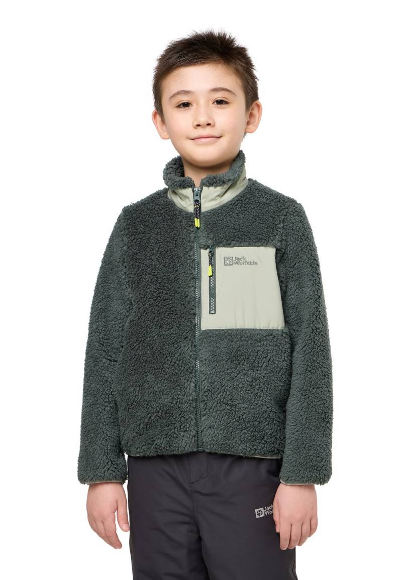 Jack Wolfskin Fleecejacke Kinder Ice Curl Jacket Kids 116 slate green / mint leaf slate green / mint leaf von Jack Wolfskin