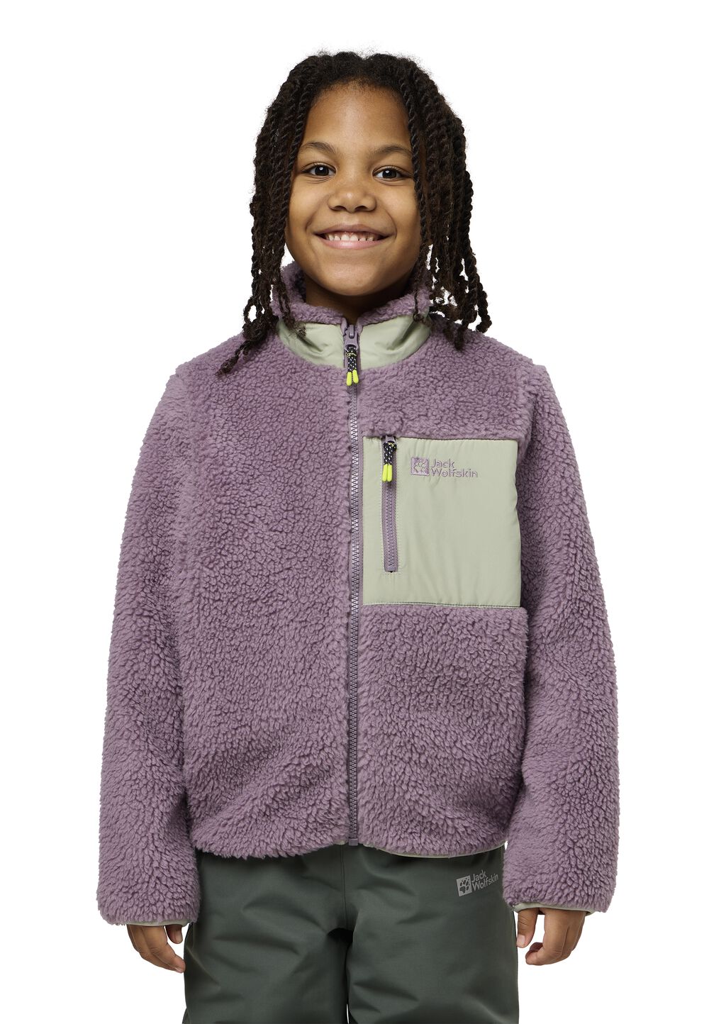 Jack Wolfskin Fleecejacke Kinder Ice Curl Jacket Kids 152 wild blossom wild blossom von Jack Wolfskin