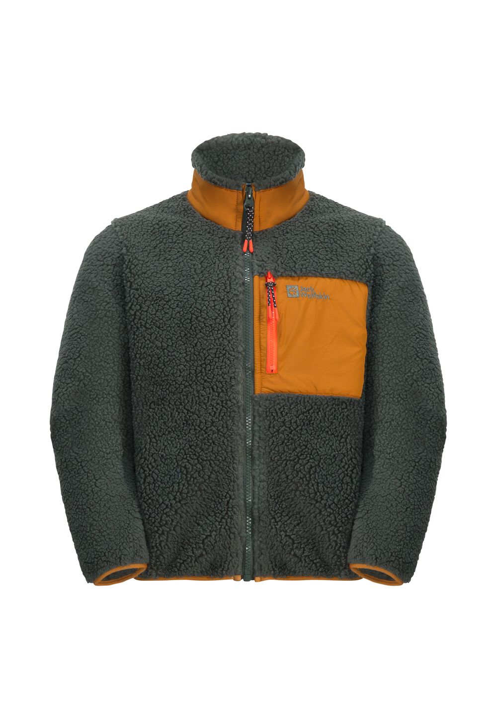 Jack Wolfskin Fleecejacke Kinder Ice Curl Jacket Kids 92 grau slate green von Jack Wolfskin