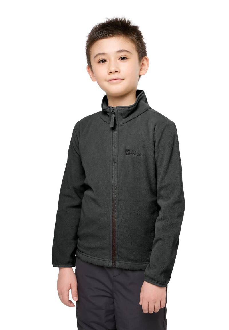 Jack Wolfskin Fleecejacke Kinder Taunus Jacket Kids 104 granite black granite black von Jack Wolfskin