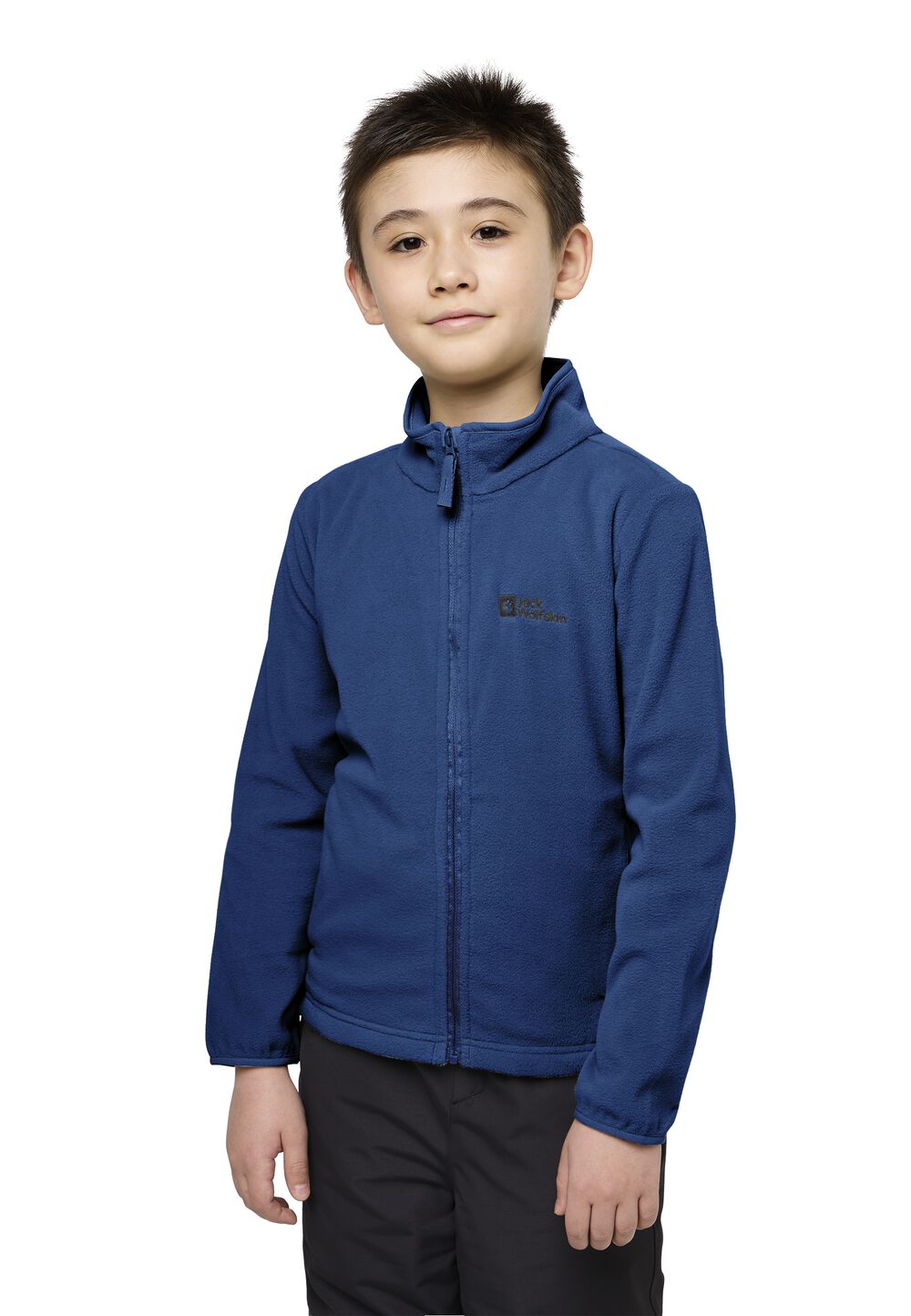 Jack Wolfskin Fleecejacke Kinder Taunus Jacket Kids 116 crisp cobalt crisp cobalt von Jack Wolfskin