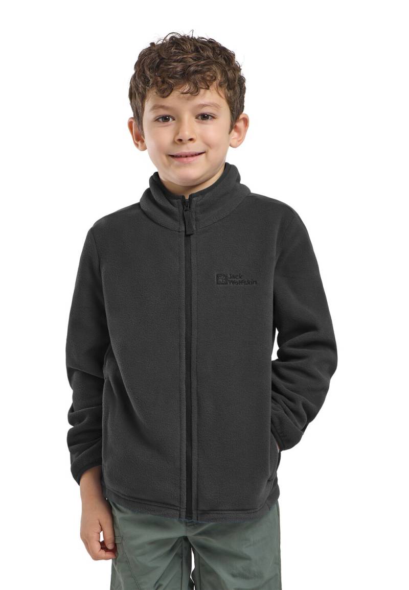 Jack Wolfskin Fleecejacke Kinder Taunus Jacket Kids 140 granite black granite black von Jack Wolfskin