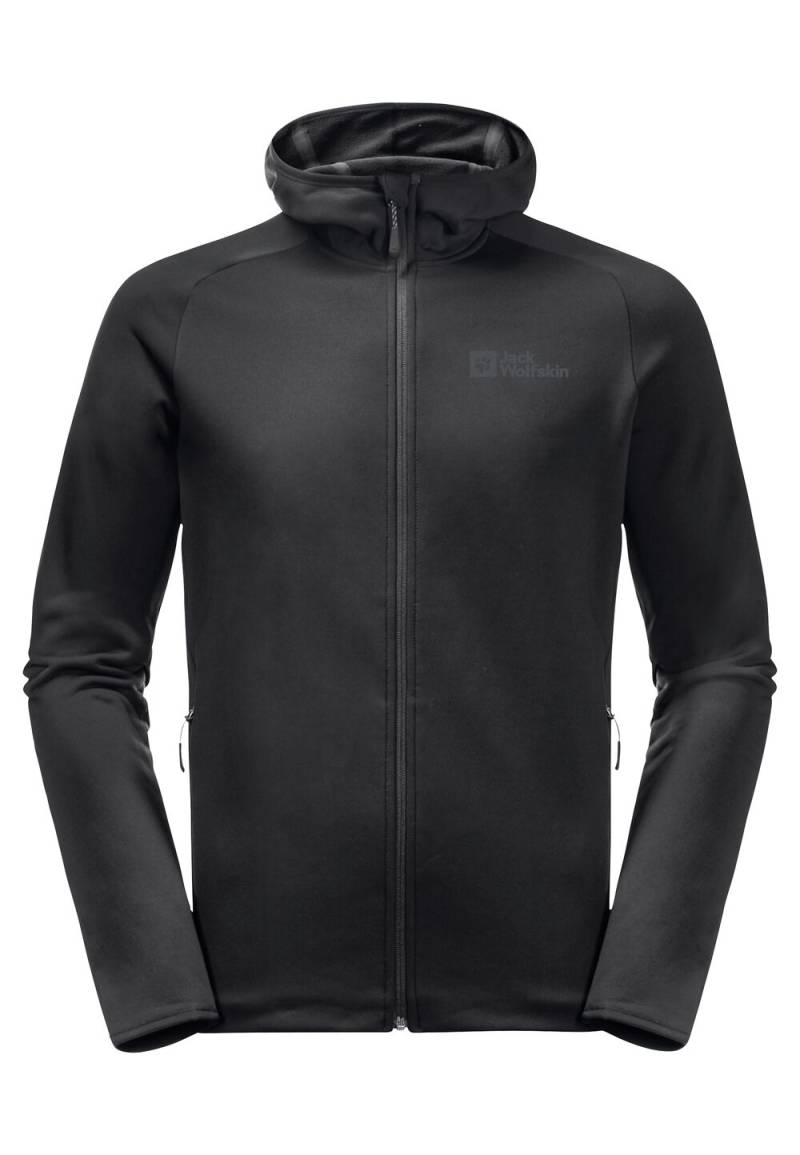 Jack Wolfskin Fleecejacke Herren Baiselberg Hooded FZ Men XXXL black black von Jack Wolfskin