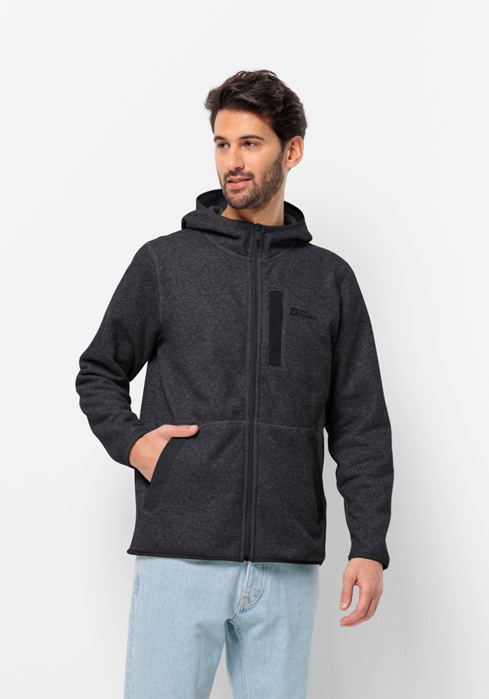 Jack Wolfskin Fleecejacke »TANNENSPUR HOODED JKT M«, mit Kapuze von Jack Wolfskin