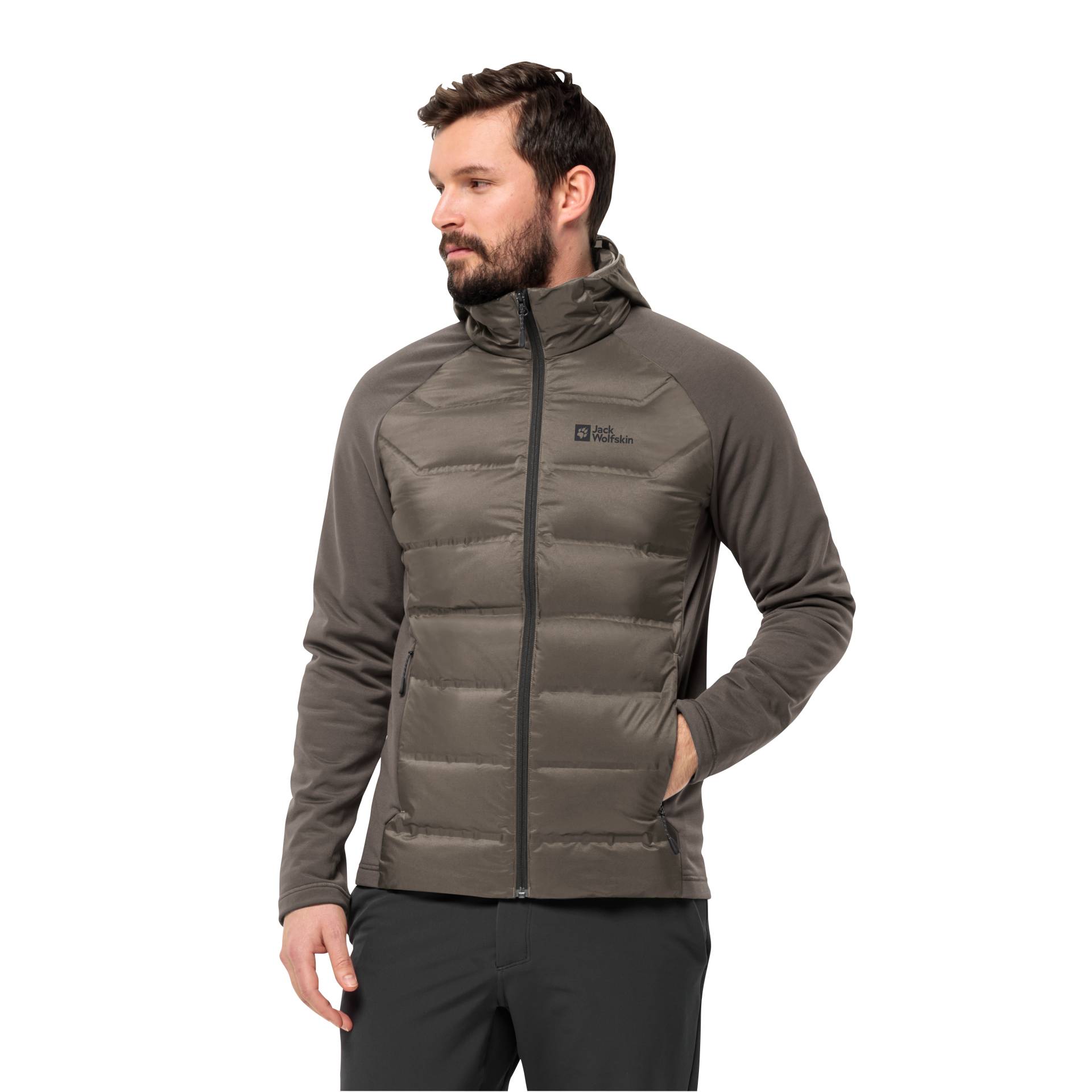 Jack Wolfskin Fleecejacke »TASMAN DOWN HYBRID M«, mit Kapuze, wärmende Hybrid-Kapuzenjacke für jeden Trail von Jack Wolfskin