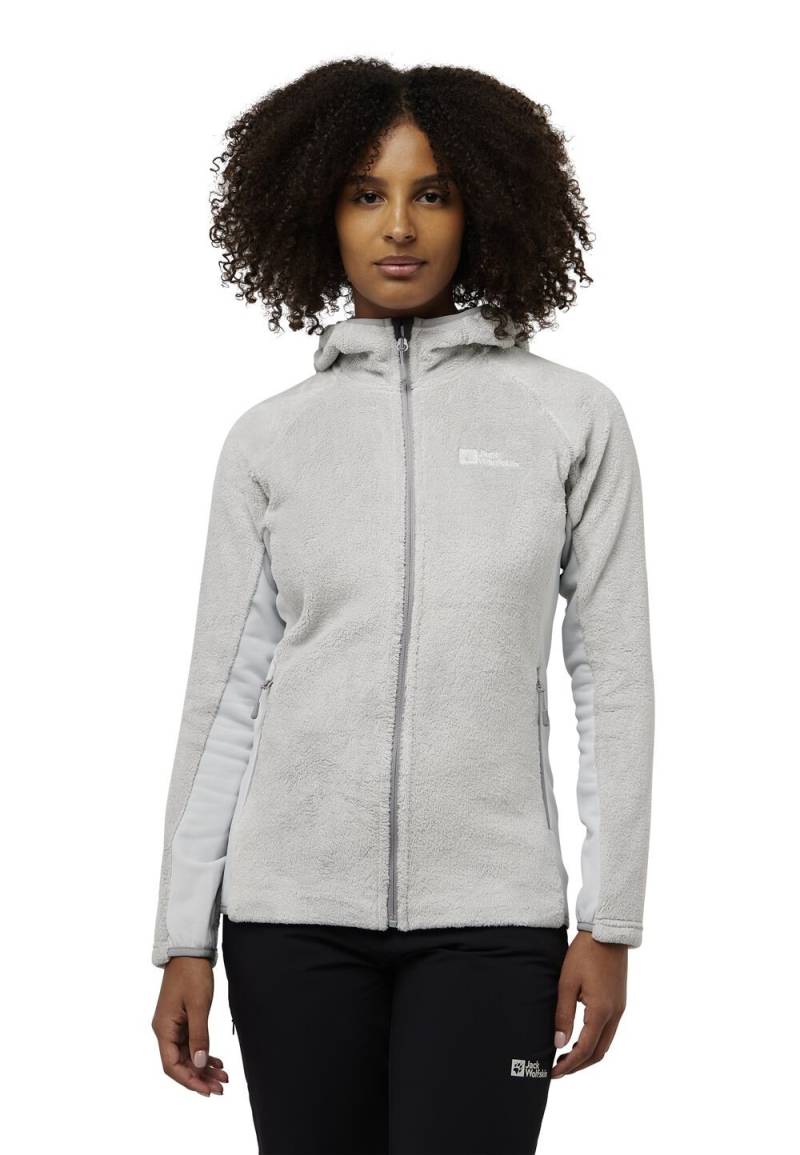 Jack Wolfskin Fleecejacke mit Kapuze Damen Rotwand Hooded FZ Women 2XL cool grey Cool Grey von Jack Wolfskin