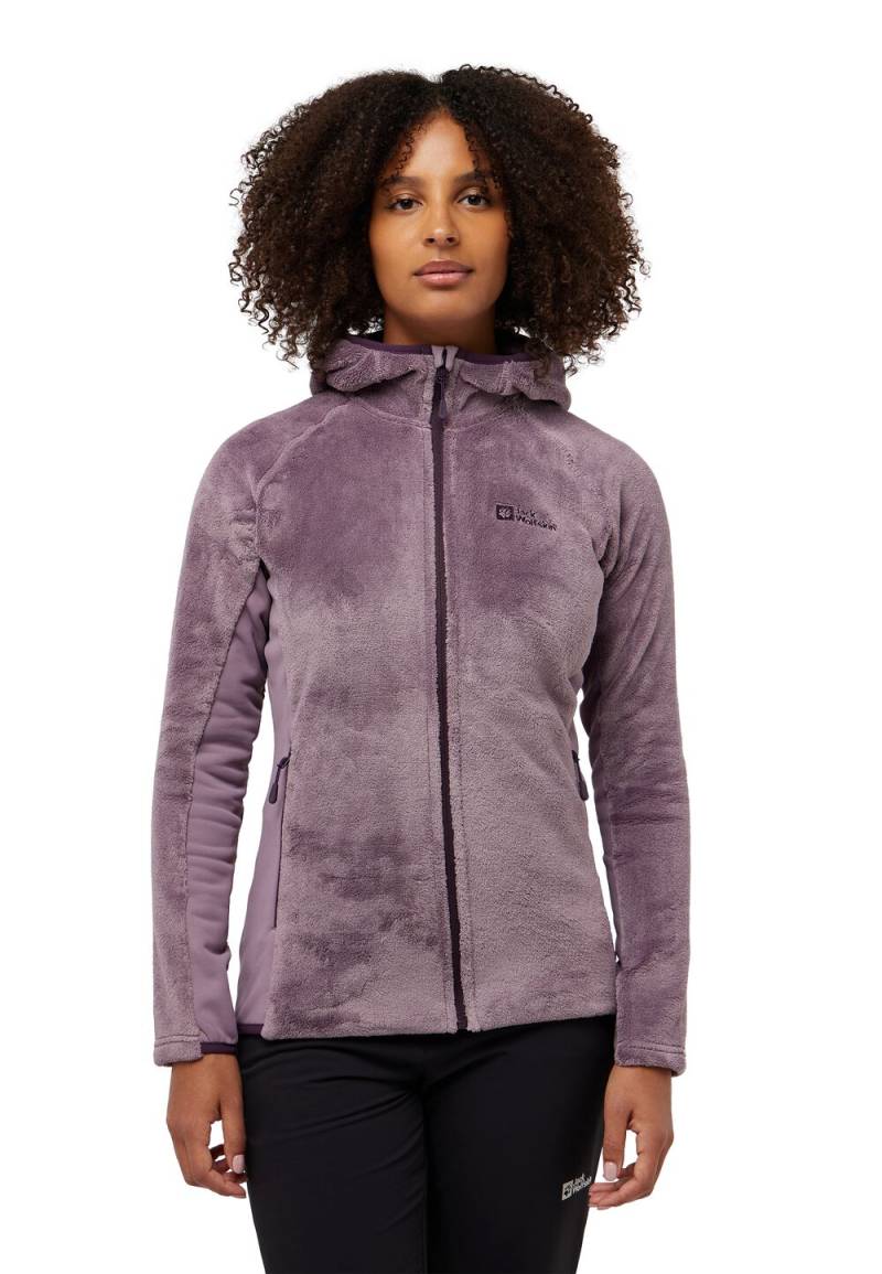 Jack Wolfskin Fleecejacke mit Kapuze Damen Rotwand Hooded FZ Women 2XL wild blossom wild blossom von Jack Wolfskin