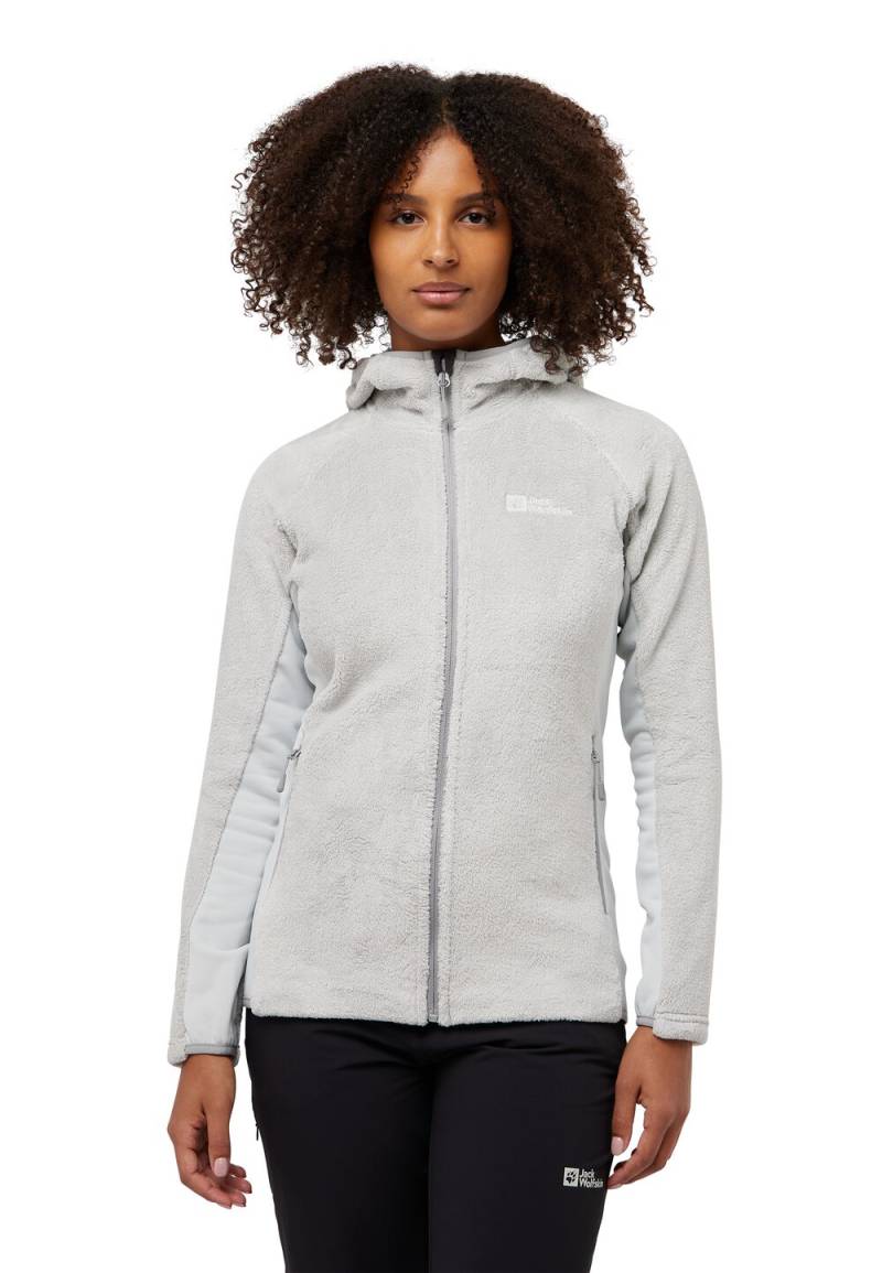 Jack Wolfskin Fleecejacke mit Kapuze Damen Rotwand Hooded FZ Women L cool grey Cool Grey von Jack Wolfskin