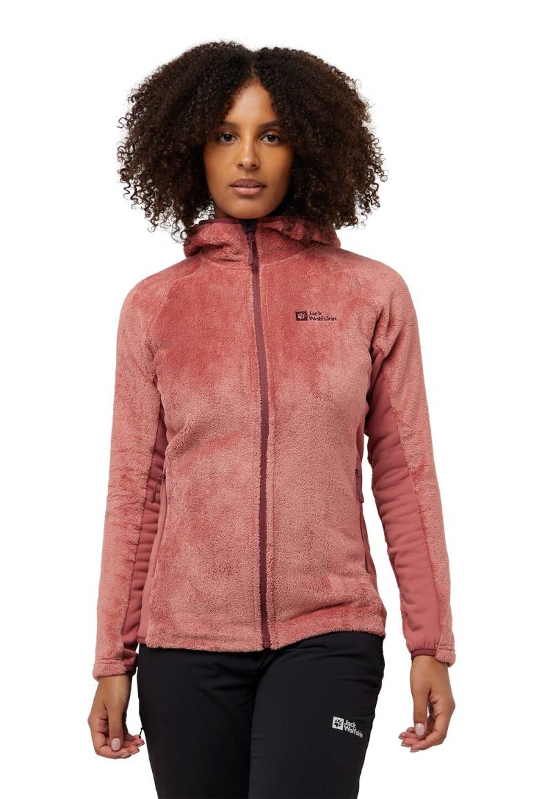 Jack Wolfskin Fleecejacke mit Kapuze Damen Rotwand Hooded FZ Women L mineral red mineral red von Jack Wolfskin