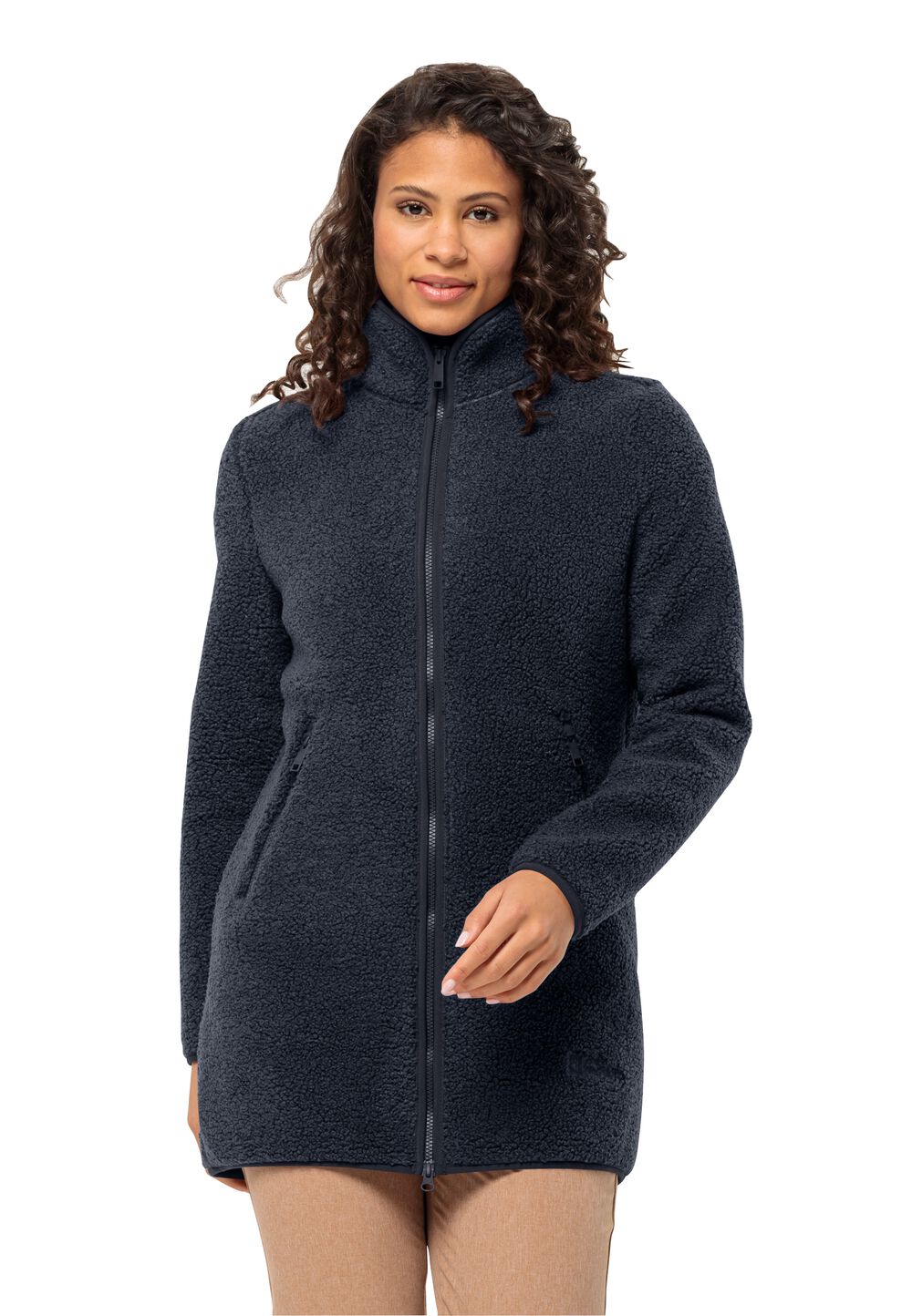 Jack Wolfskin Fleecemantel Damen High Curl Coat Women L blau night blue von Jack Wolfskin