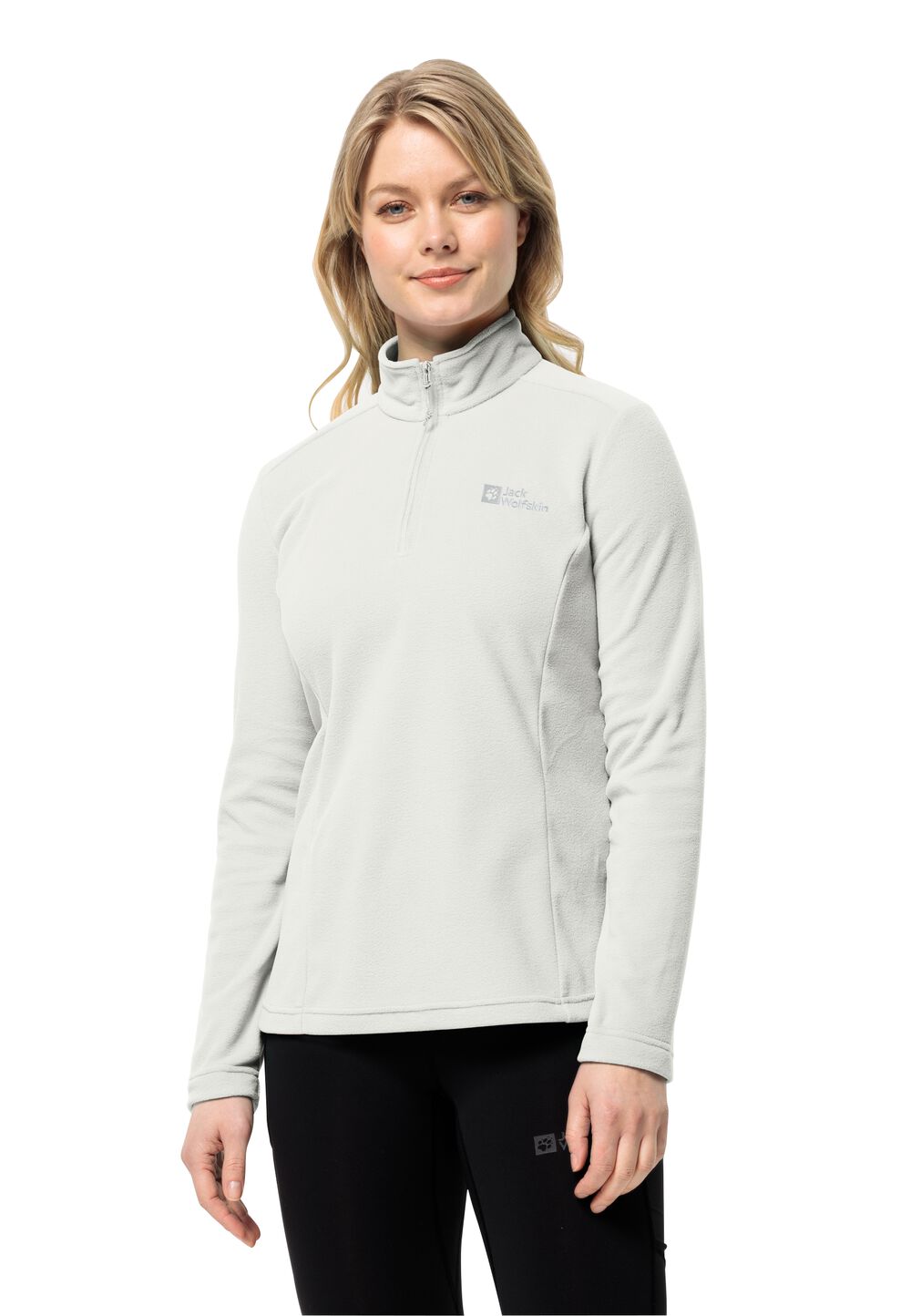 Jack Wolfskin Fleecepullover Damen Taunus HZ Women L weiß stark white von Jack Wolfskin