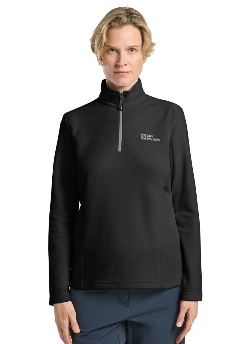 Jack Wolfskin Fleecepullover Damen Taunus HZ Women XS black black von Jack Wolfskin