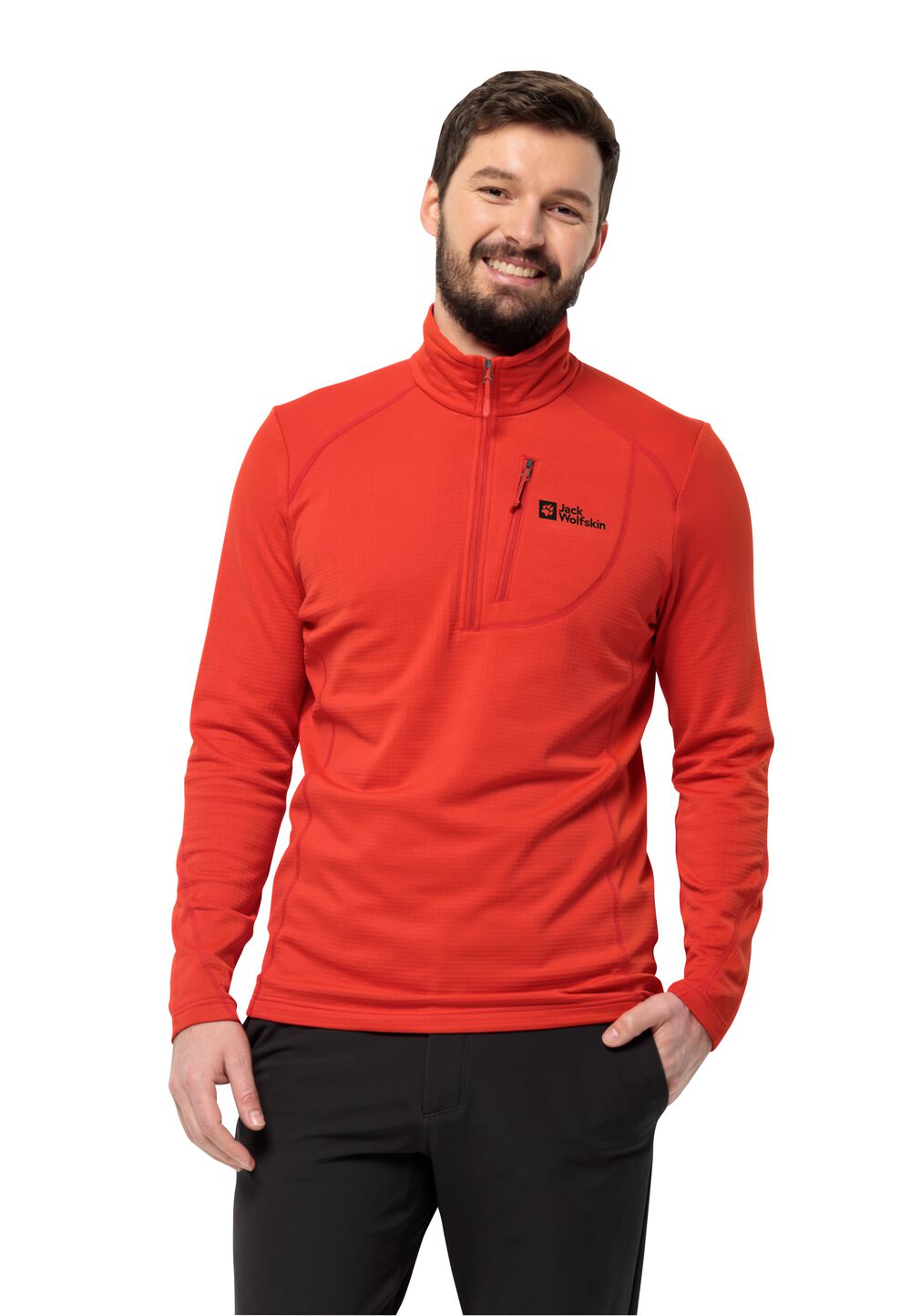 Jack Wolfskin Fleecepullover Herren Kolbenberg HZ Men L strong red strong red von Jack Wolfskin