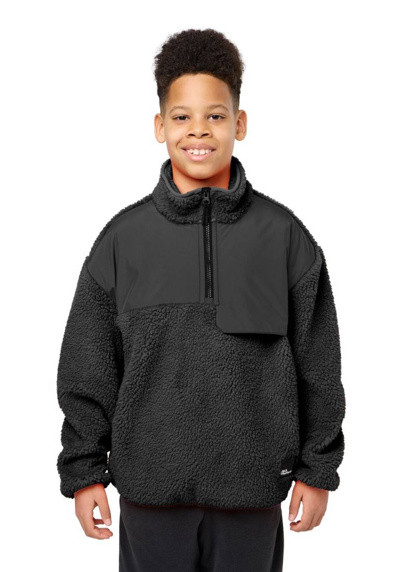 Jack Wolfskin Fleecepullover Jugendliche Teen Halfzip Fleece Youth 176 schwarz granite black von Jack Wolfskin