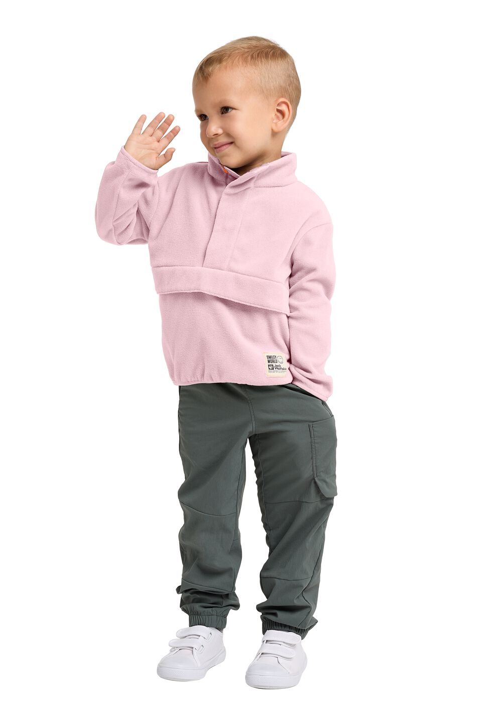 Jack Wolfskin Fleecepullover Kinder Smileyworld Midlayer Kids 116 water lily Water Lily von Jack Wolfskin