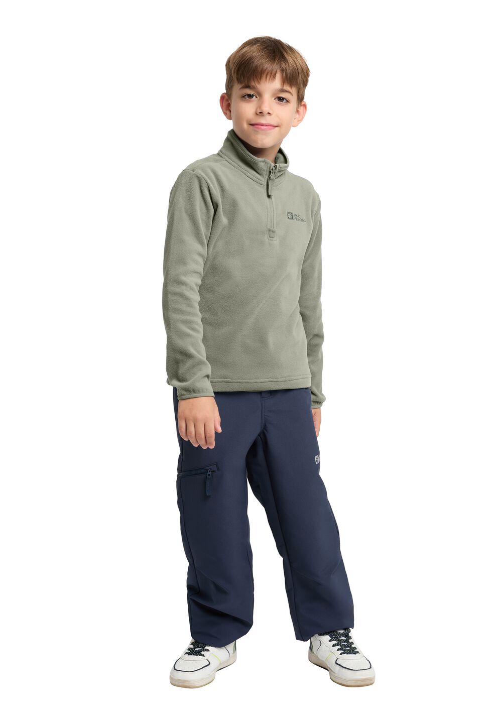 Jack Wolfskin Fleecepullover Kinder Taunus Halfzip Kids 104 mint leaf mint leaf von Jack Wolfskin