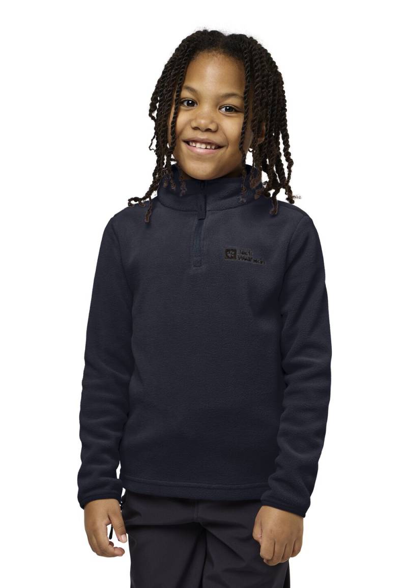 Jack Wolfskin Fleecepullover Kinder Taunus Halfzip Kids 116 blau night blue von Jack Wolfskin