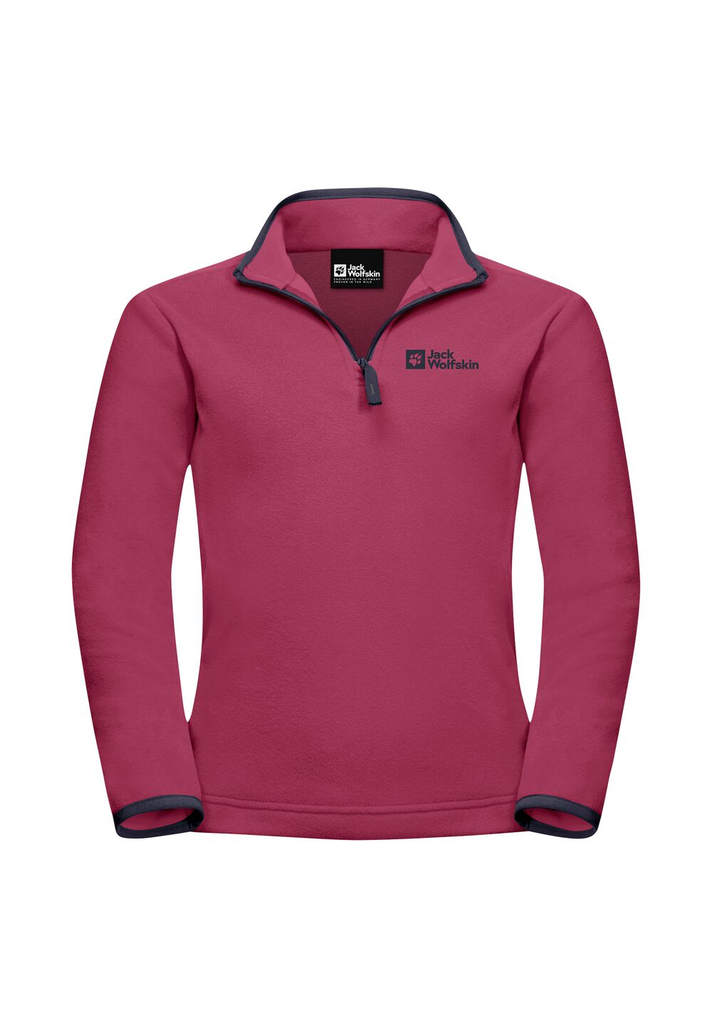 Jack Wolfskin Fleecepullover Kinder Taunus Halfzip Kids 116 dark fuchsia dark fuchsia von Jack Wolfskin