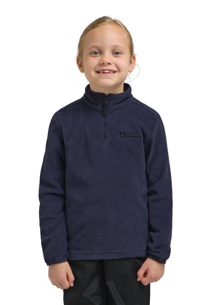 Jack Wolfskin Fleecepullover Kinder Taunus Halfzip Kids 128 blau night blue von Jack Wolfskin