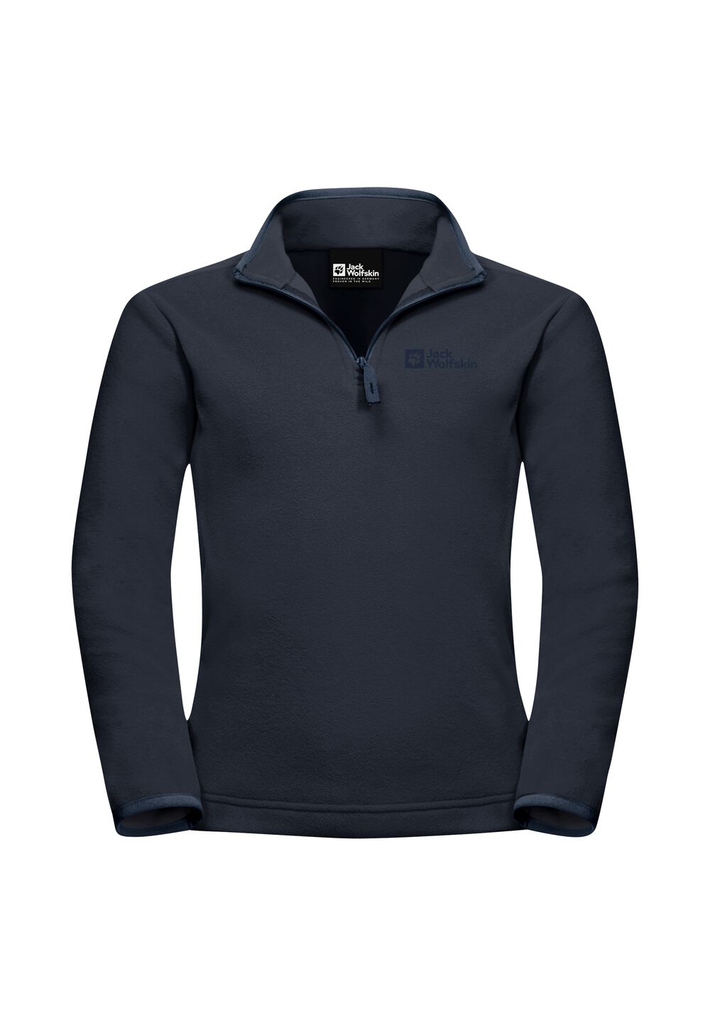 Jack Wolfskin Fleecepullover Kinder Taunus Halfzip Kids 128 blau night blue von Jack Wolfskin