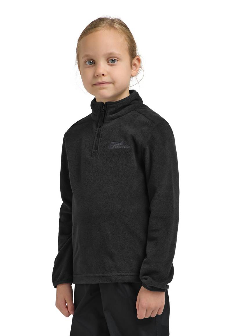 Jack Wolfskin Fleecepullover Kinder Taunus Halfzip Kids 92 granite black granite black von Jack Wolfskin