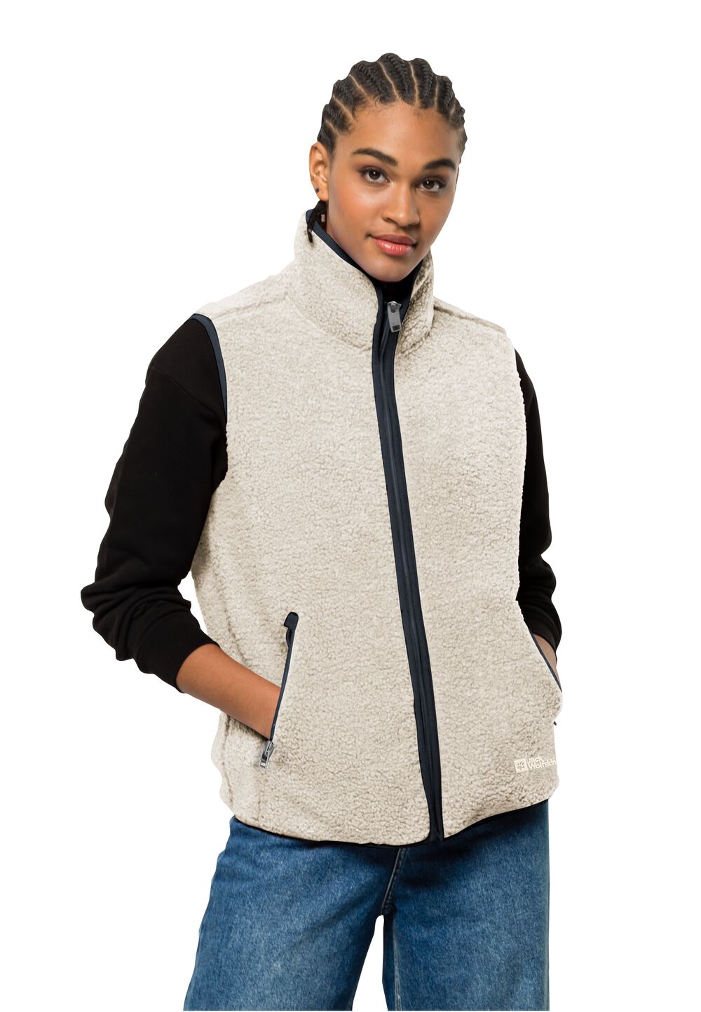 Jack Wolfskin Fleeceweste Damen High Curl Vest Women 2XL panna cotta panna cotta von Jack Wolfskin