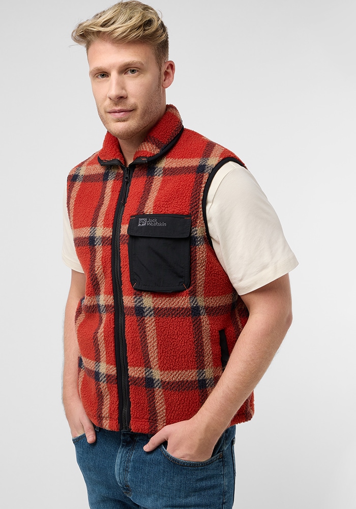 Jack Wolfskin Fleeceweste »FELSLICHT CHECK VEST M« von Jack Wolfskin