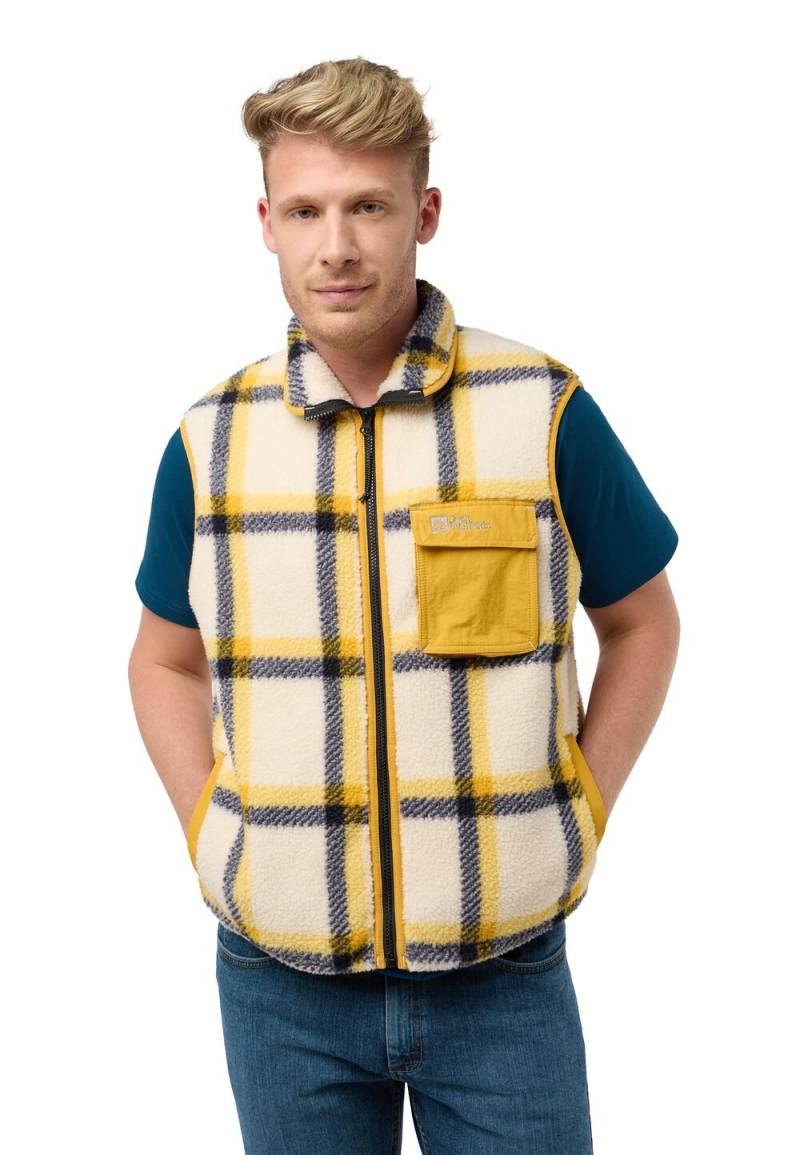 Jack Wolfskin Fleeceweste Herren Felslicht Check Vest Men 3XL panna cotta panna cotta von Jack Wolfskin