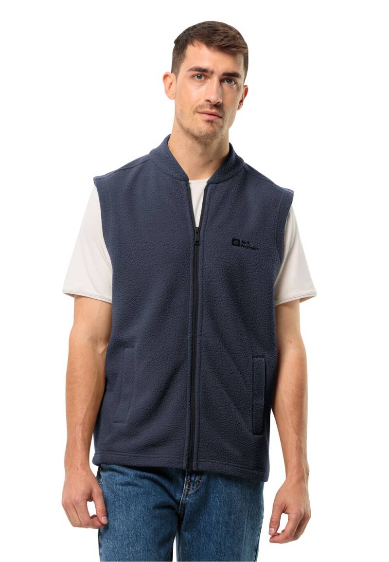 Jack Wolfskin Fleeceweste Herren Light Curl Vest Men L blau night blue von Jack Wolfskin