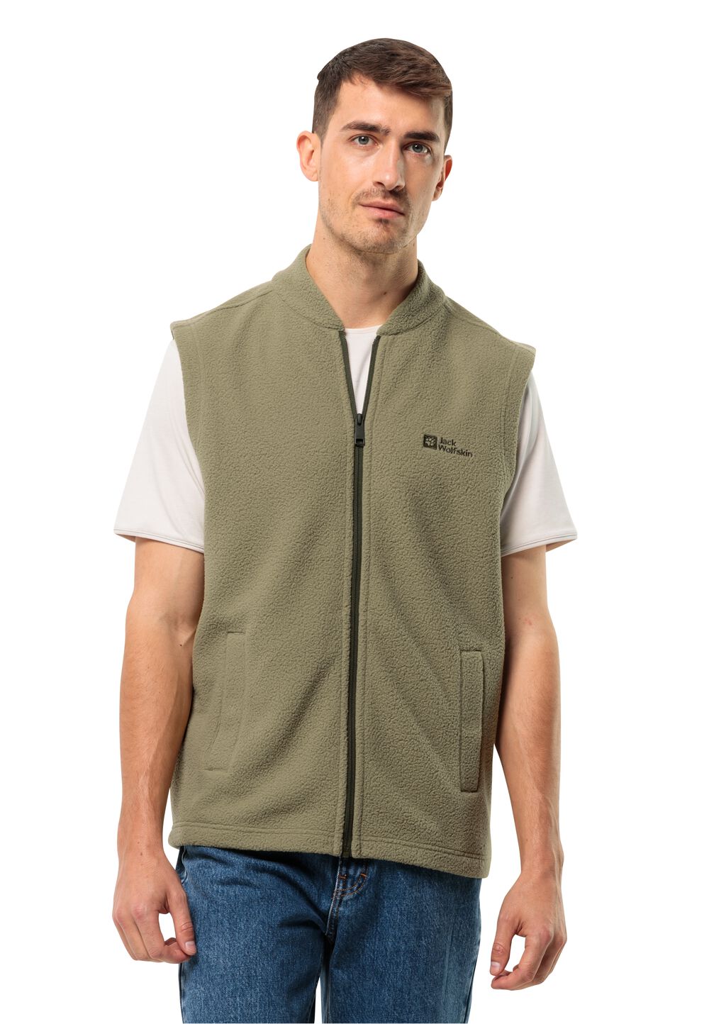 Jack Wolfskin Fleeceweste Herren Light Curl Vest Men L bay leaf Bay Leaf von Jack Wolfskin