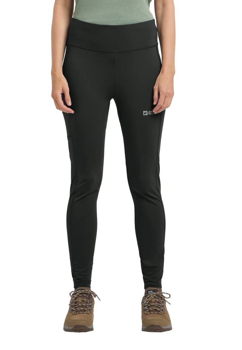 Jack Wolfskin Funktionshose Damen Klintal Tights Women L black black von Jack Wolfskin