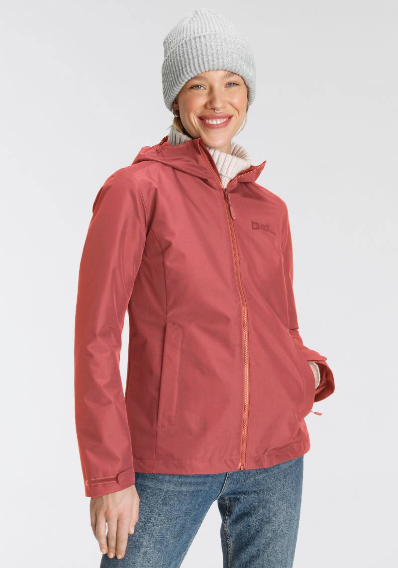 Jack Wolfskin Funktionsjacke »FARWOOD JKT W«, mit Kapuze, Wasserabweisend & Atmungsaktiv & Winddicht von Jack Wolfskin