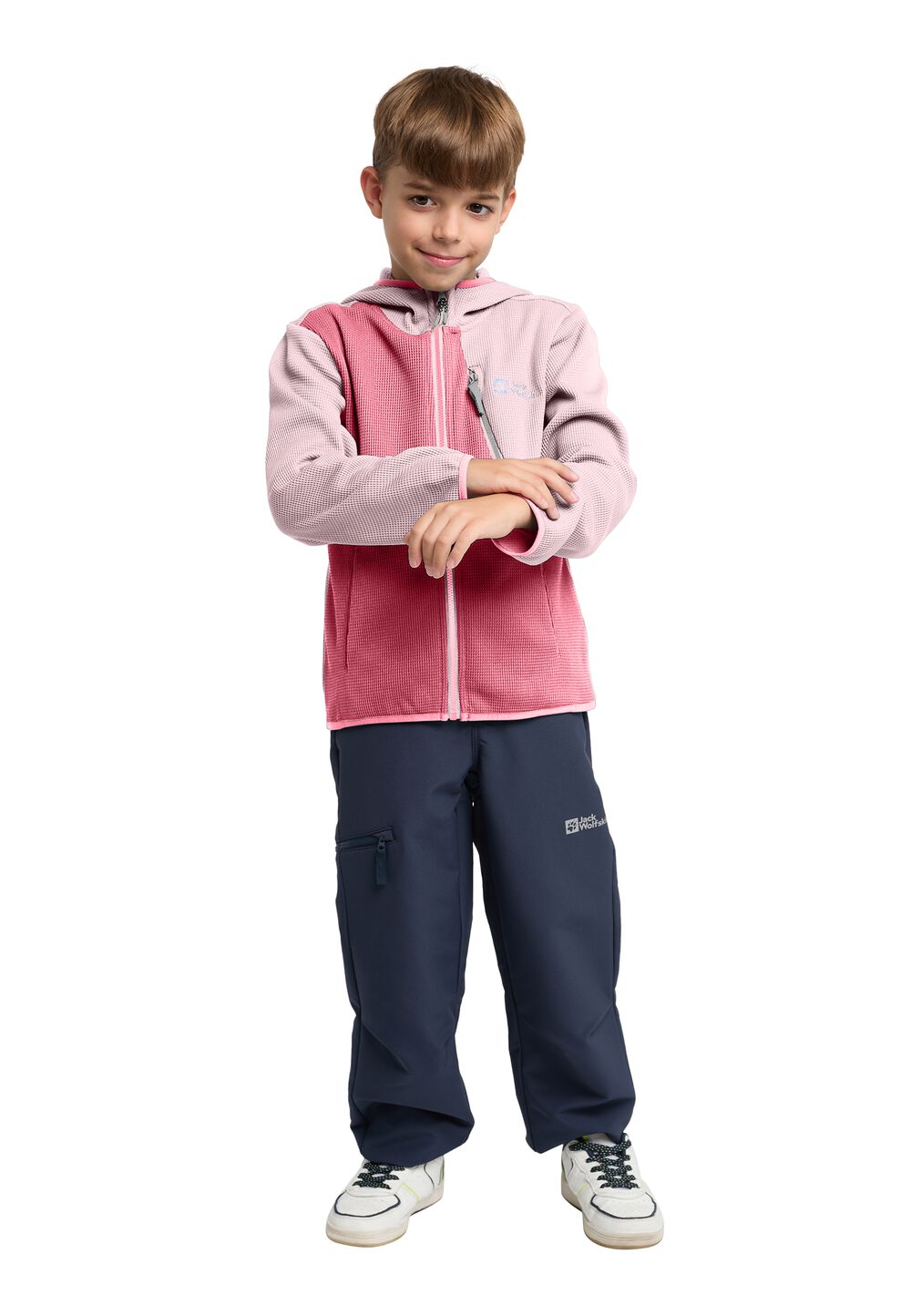 Jack Wolfskin Funktionsjacke Kinder Actamic Grid Midlayer Kids 116 water lily Water Lily von Jack Wolfskin