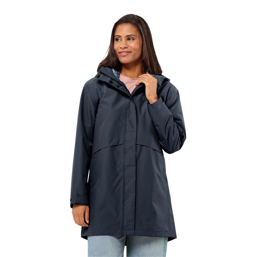 Jack Wolfskin Funktionsmantel »CAPE WEST COAT W«, Kapuze ist fest mit der Jacke verbunden von Jack Wolfskin