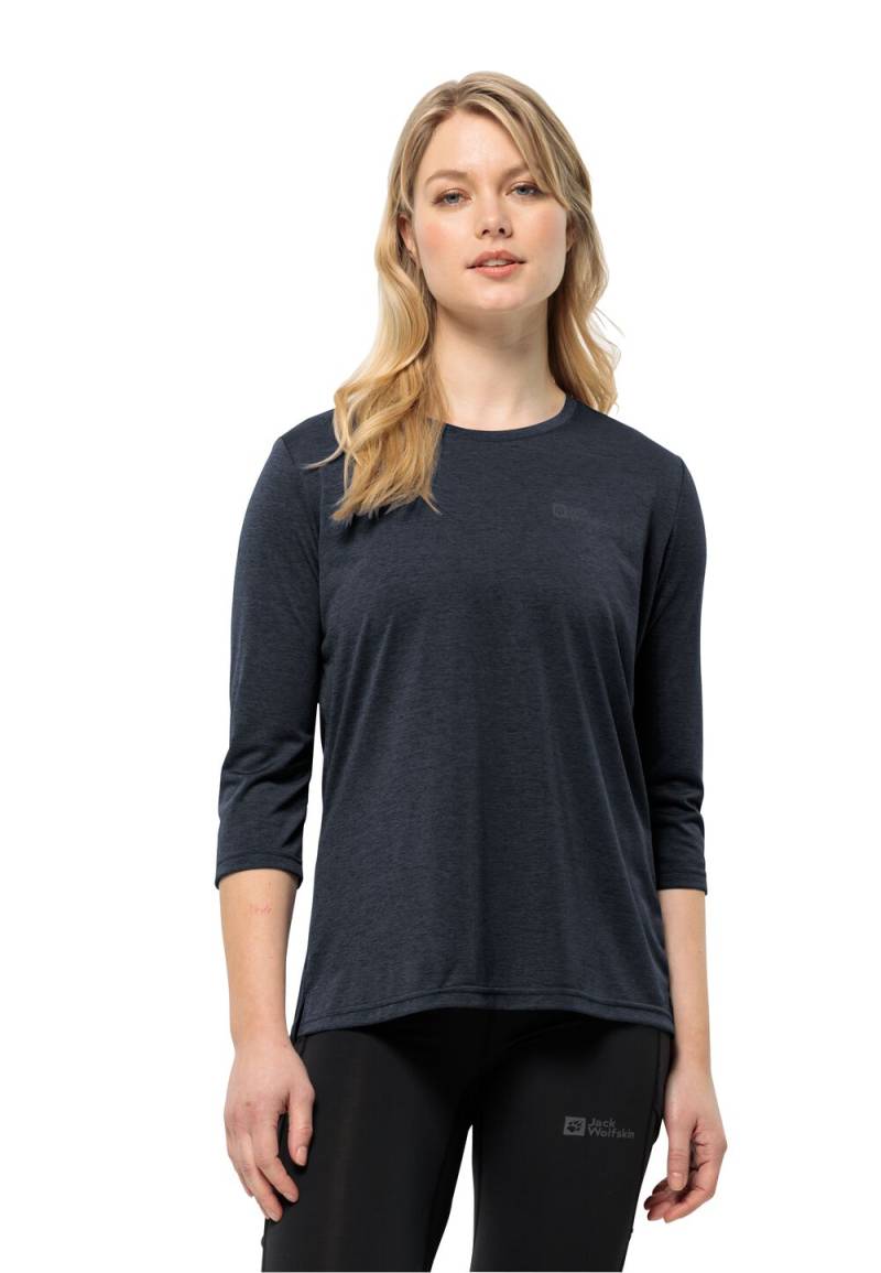 Jack Wolfskin Funktionsshirt Damen Crosstrail 3/4 T-Shirt Women L blau night blue von Jack Wolfskin