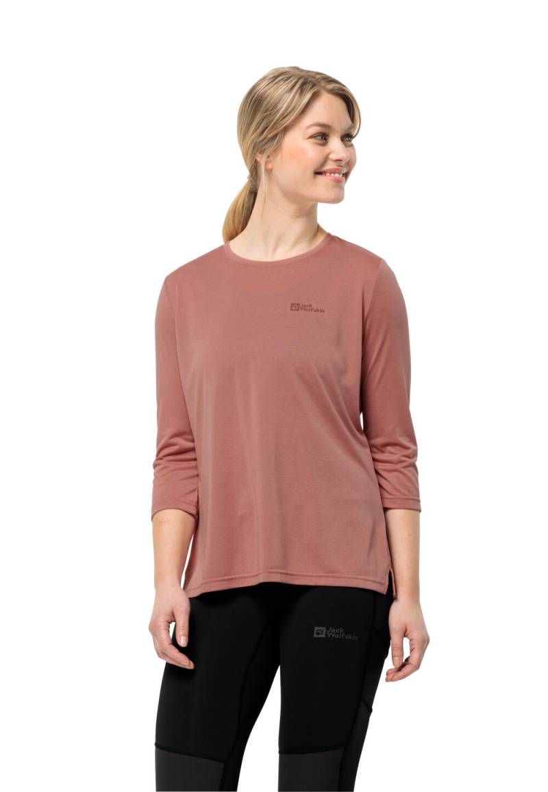 Jack Wolfskin Funktionsshirt Damen Crosstrail 3|4 T-Shirt Women L blush powder blush powder von Jack Wolfskin