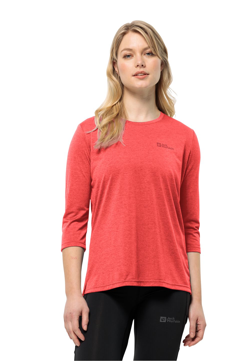 Jack Wolfskin Funktionsshirt Damen Crosstrail 3/4 T-Shirt Women L rot vibrant red von Jack Wolfskin