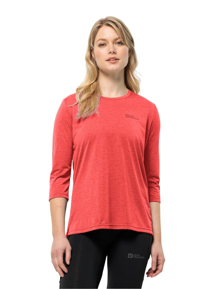 Jack Wolfskin Funktionsshirt Damen Crosstrail 3/4 T-Shirt Women M rot vibrant red von Jack Wolfskin