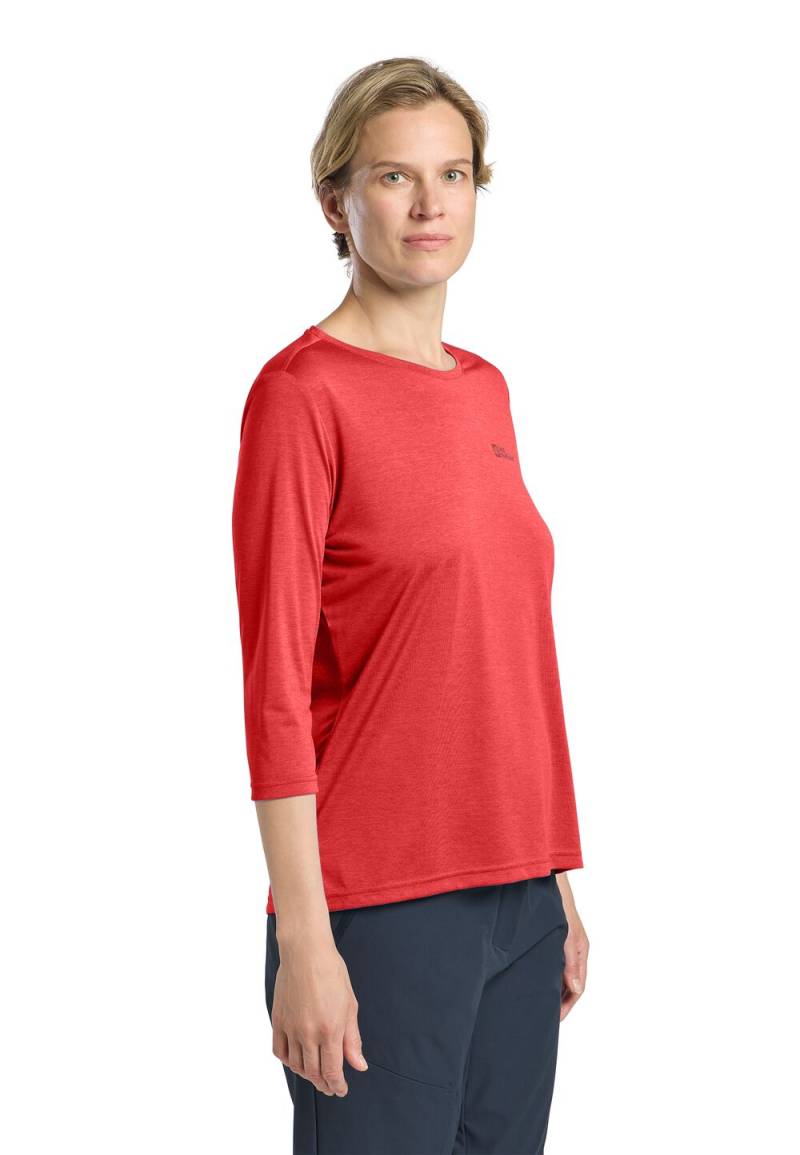 Jack Wolfskin Funktionsshirt Damen Crosstrail 3|4 T-Shirt Women XXL vibrant red Vibrant Red von Jack Wolfskin