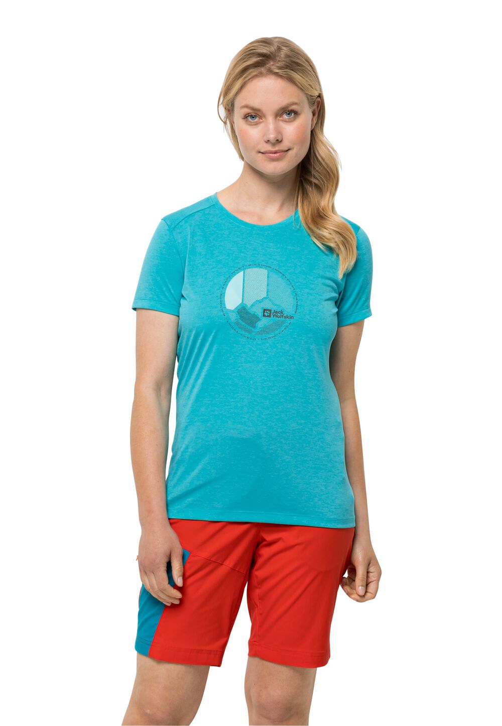 Jack Wolfskin Funktionsshirt Damen Crosstrail Graphic T-Shirt Women S scuba scuba von Jack Wolfskin