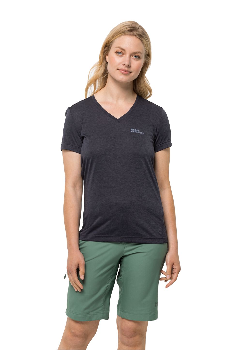 Jack Wolfskin Funktionsshirt Damen Crosstrail T-Shirt Women L graphite graphite von Jack Wolfskin