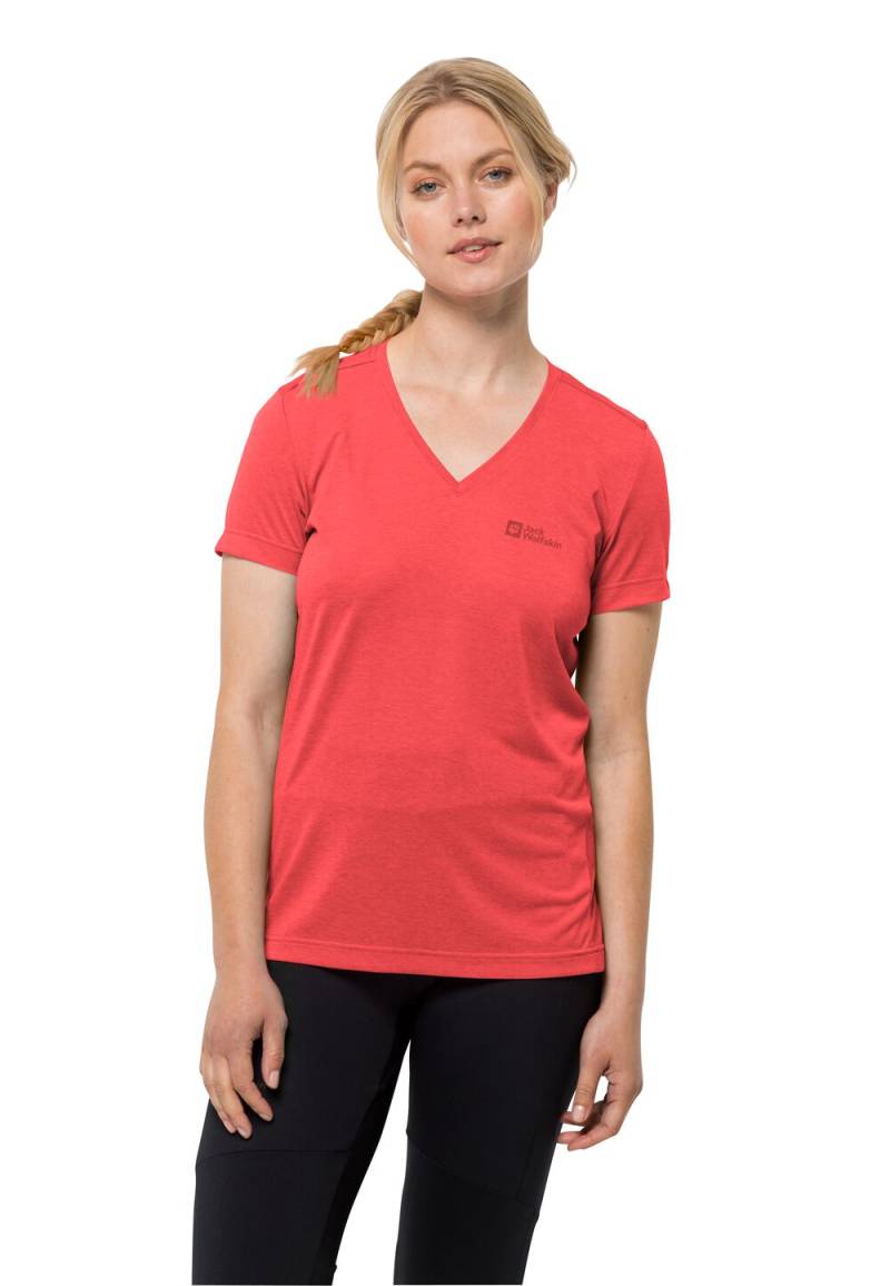 Jack Wolfskin Funktionsshirt Damen Crosstrail T-Shirt Women L vibrant red Vibrant Red von Jack Wolfskin