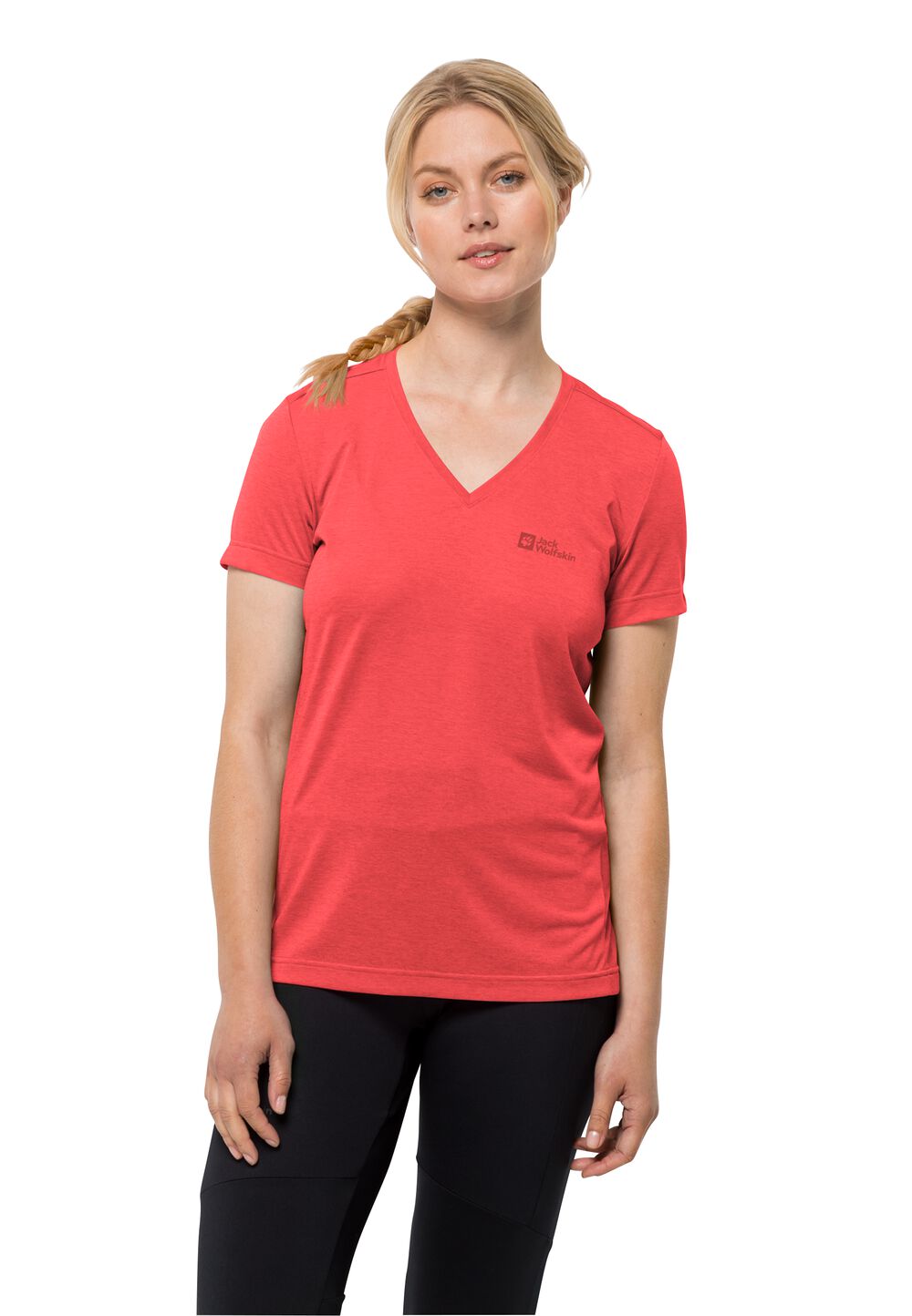 Jack Wolfskin Funktionsshirt Damen Crosstrail T-Shirt Women XS vibrant red Vibrant Red von Jack Wolfskin