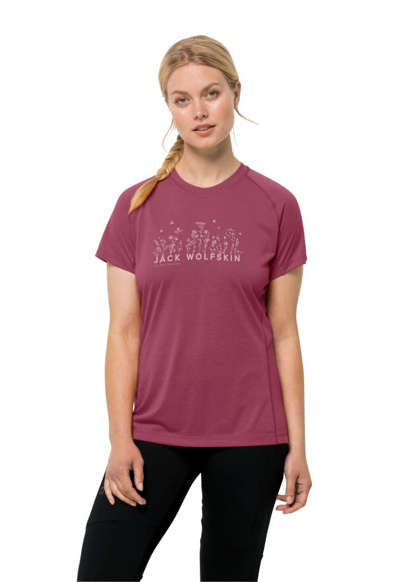 Jack Wolfskin Funktionsshirt Damen Morobbia Vent Support System T-Shirt Women L sangria red sangria red von Jack Wolfskin