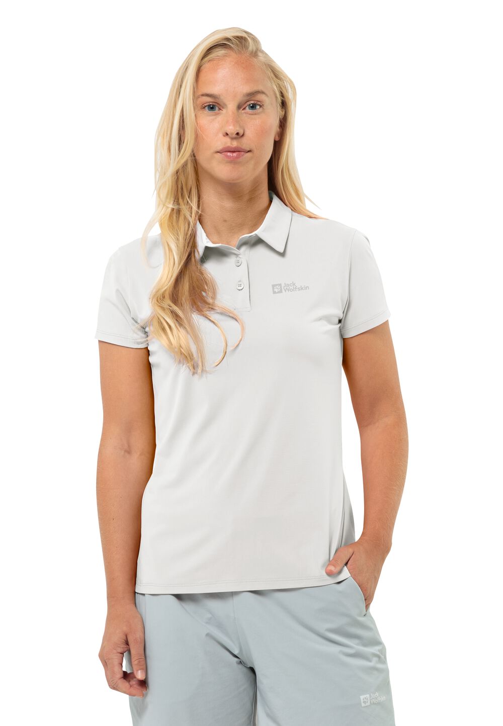 Jack Wolfskin Funktionsshirt Damen Prelight Trail Polo Women XS stark white Stark White von Jack Wolfskin