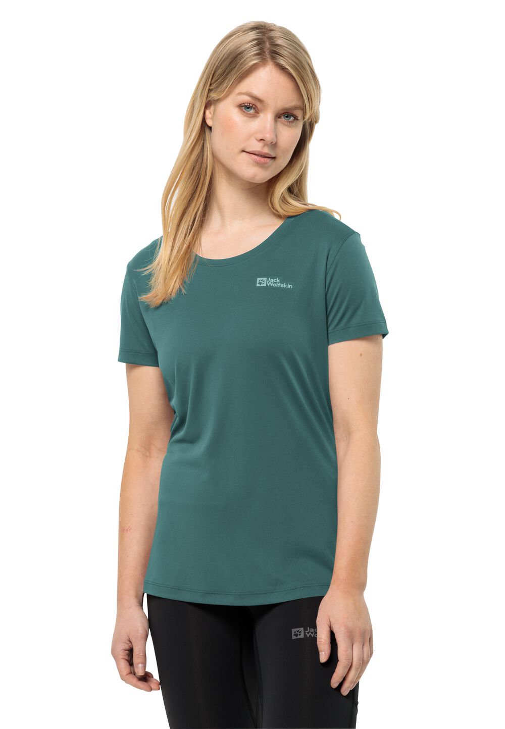 Jack Wolfskin Funktionsshirt Damen Tech T-Shirt Women S petrol petrol von Jack Wolfskin