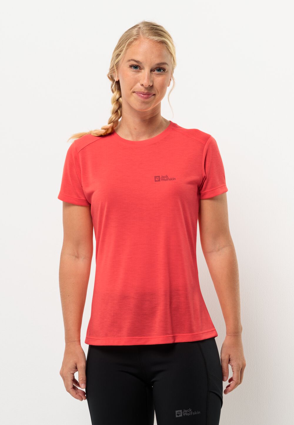 Jack Wolfskin Funktionsshirt Damen Vonnan S|S T-Shirt Women L vibrant red Vibrant Red von Jack Wolfskin