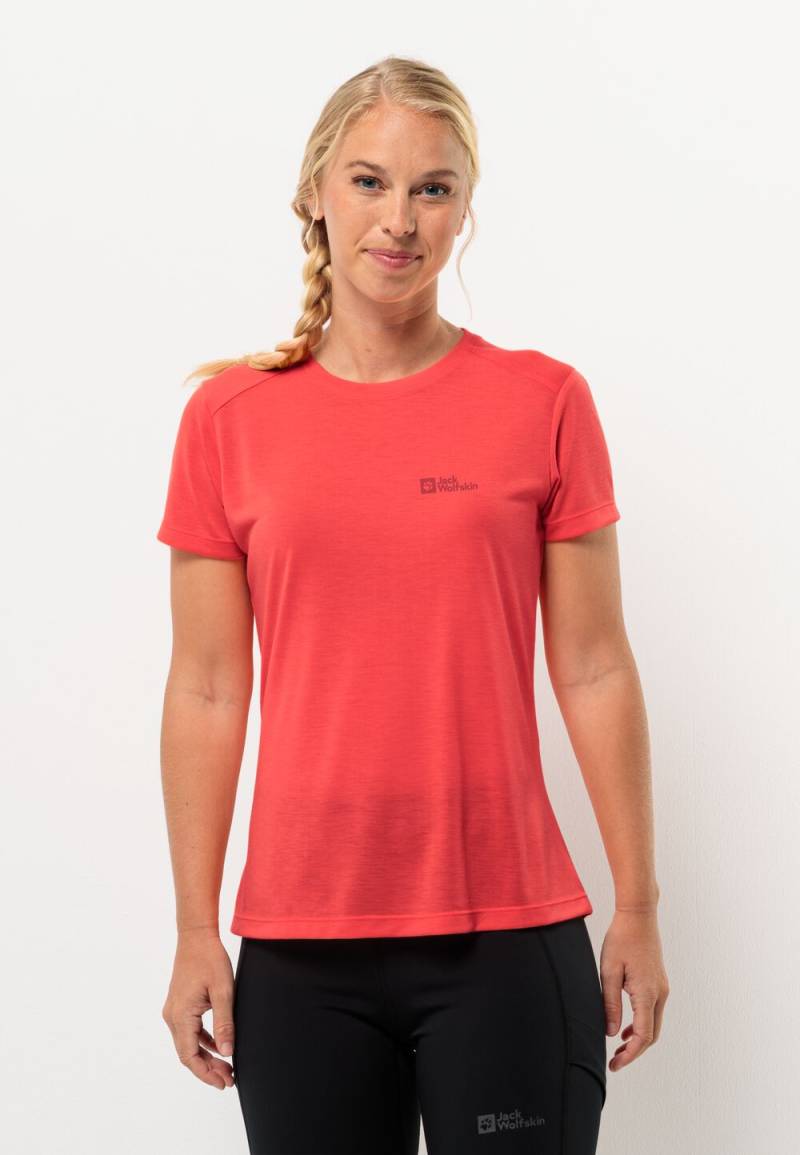 Jack Wolfskin Funktionsshirt Damen Vonnan S|S T-Shirt Women M vibrant red Vibrant Red von Jack Wolfskin