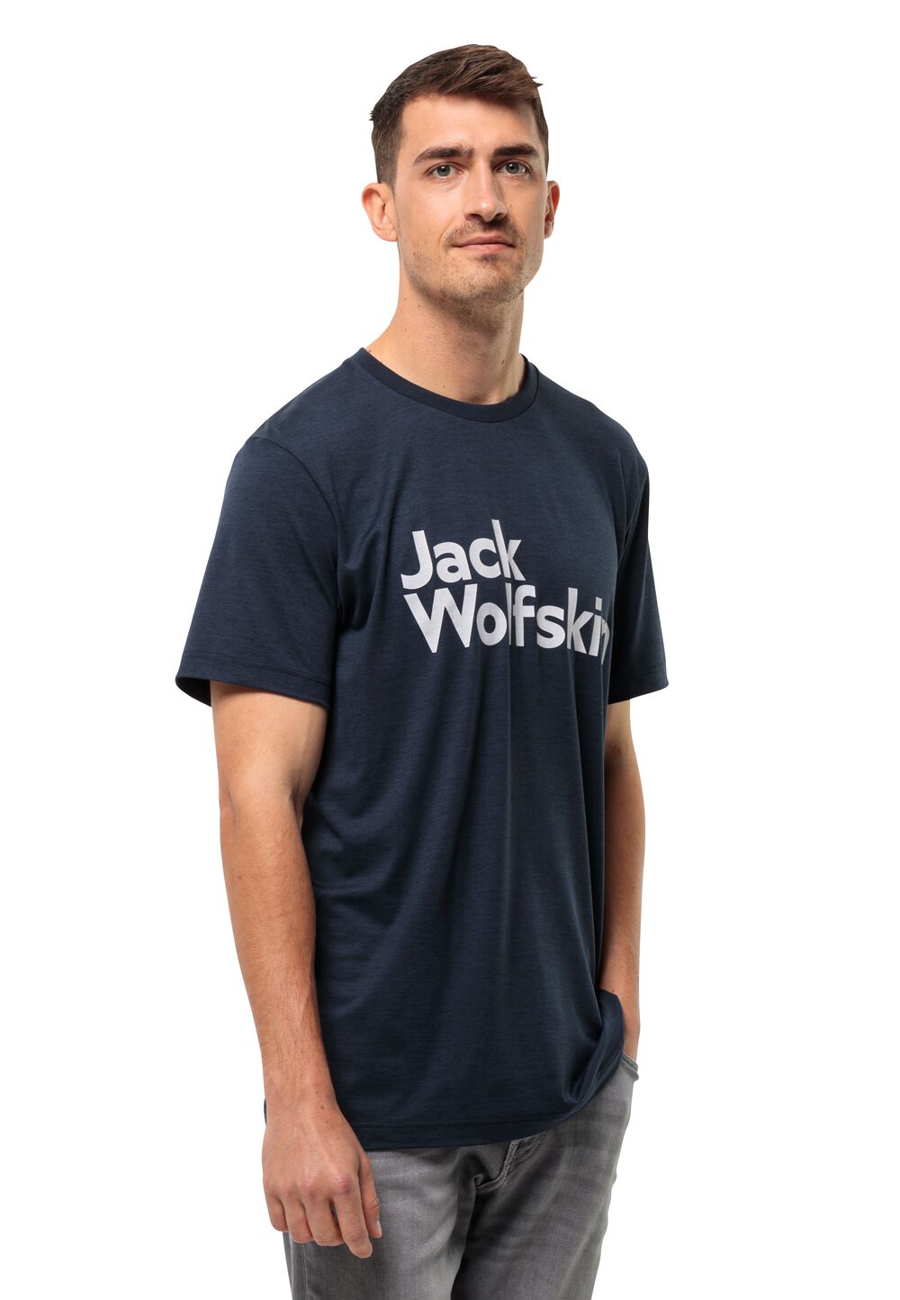 Jack Wolfskin Funktionsshirt Herren Brand T-Shirt Men XXXL blau night blue von Jack Wolfskin